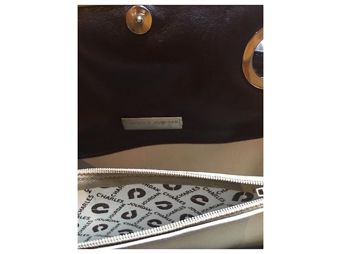 Vintage Ledertasche Charles Jourdan Pflaume - Ansicht 5