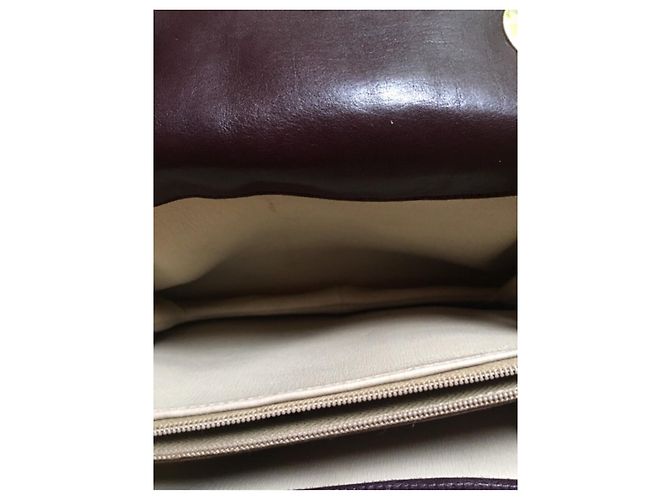 Vintage Ledertasche Charles Jourdan Pflaume - Ansicht 6