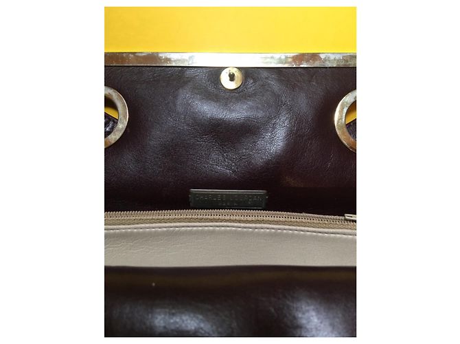 Vintage Ledertasche Charles Jourdan Pflaume - Ansicht 7