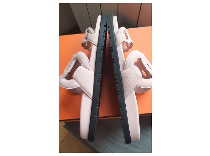 Sandali Hermès in pelle bianco - vista 2