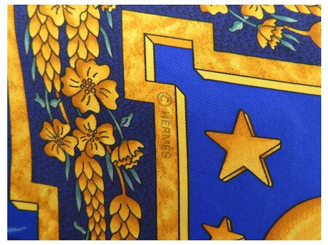 Hermès SCIARPA HERMES CARPE DIEM METZ CARRE 90 SCIARPA IN SETA BLU CM - vista 6