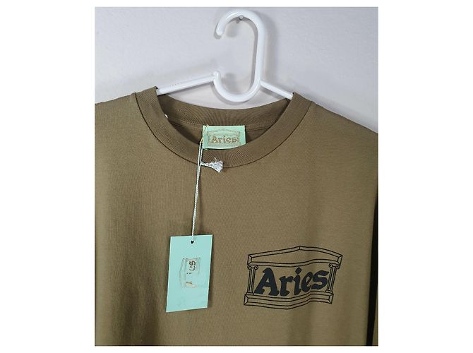 Autre Marque Aries T-Shirt Grün Baumwolle Größe L - Ansicht 4