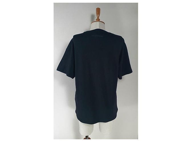 Emporio Armani T-Shirt aus schwarzer Baumwolle - Ansicht 4