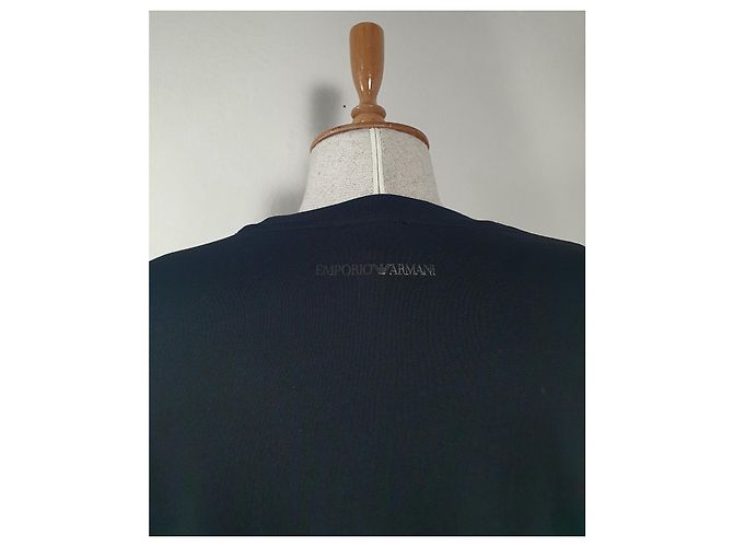 Emporio Armani T-Shirt aus schwarzer Baumwolle - Ansicht 5