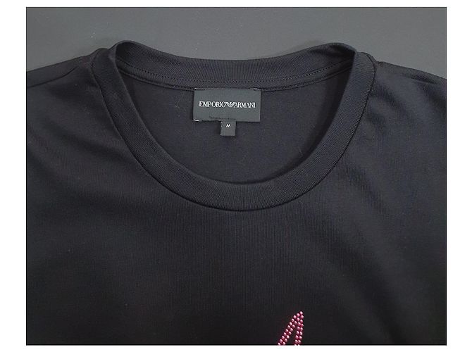Emporio Armani T-Shirt aus schwarzer Baumwolle - Ansicht 6