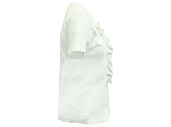 Camiseta de algodón blanco con volantes de Comme Des Garcons - vista 2