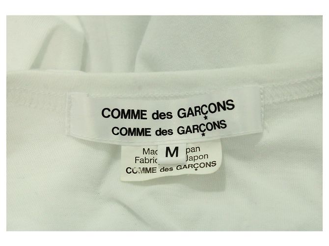 Camiseta de algodón blanco con volantes de Comme Des Garcons - vista 4