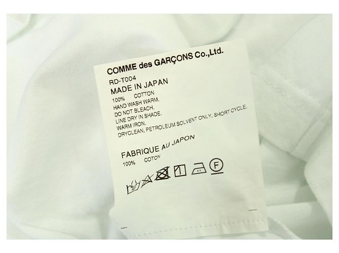 Camiseta de algodón blanco con volantes de Comme Des Garcons - vista 6