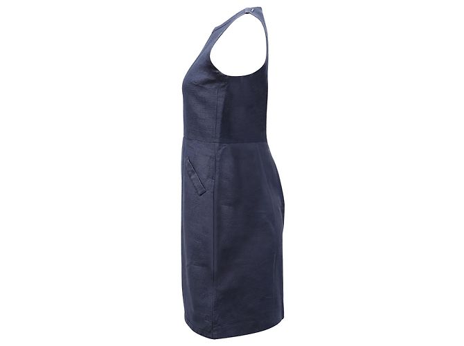 Autre Marque 'S Max Mara Halter Dress in Navy Blue Cotton - view 2