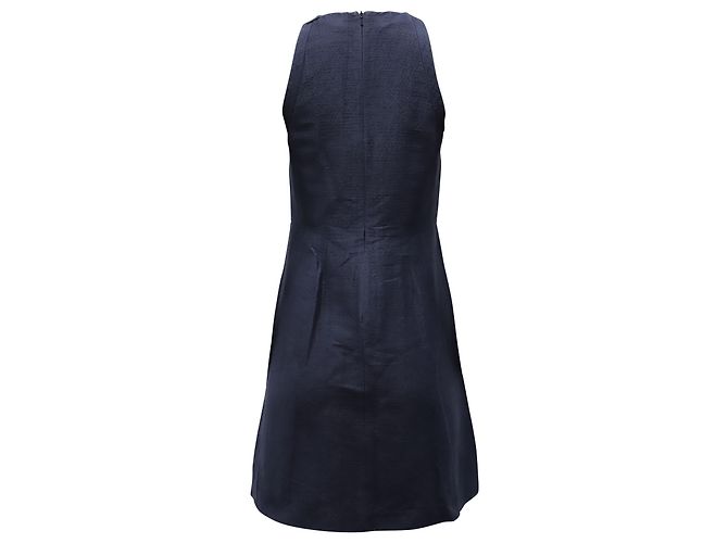 Autre Marque 'S Max Mara Halter Dress in Navy Blue Cotton - view 3