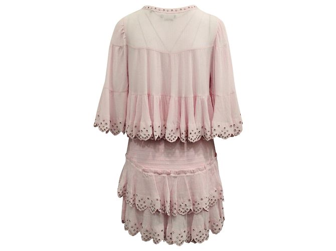 Conjunto Saia e Top Ilhós Isabel Marant em Algodão Rosa - vista 3