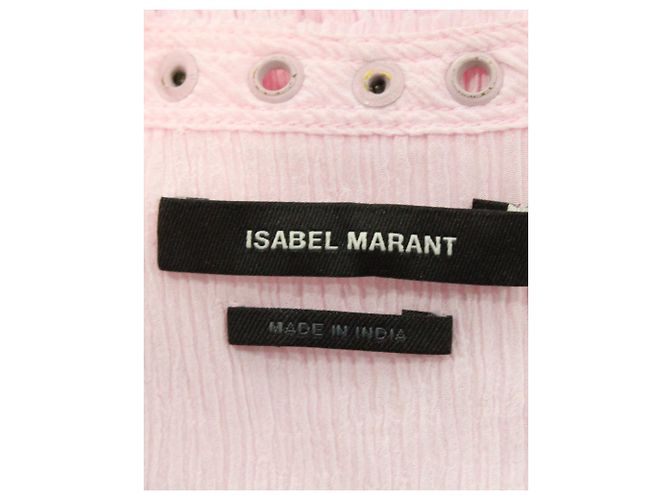 Conjunto Saia e Top Ilhós Isabel Marant em Algodão Rosa - vista 4