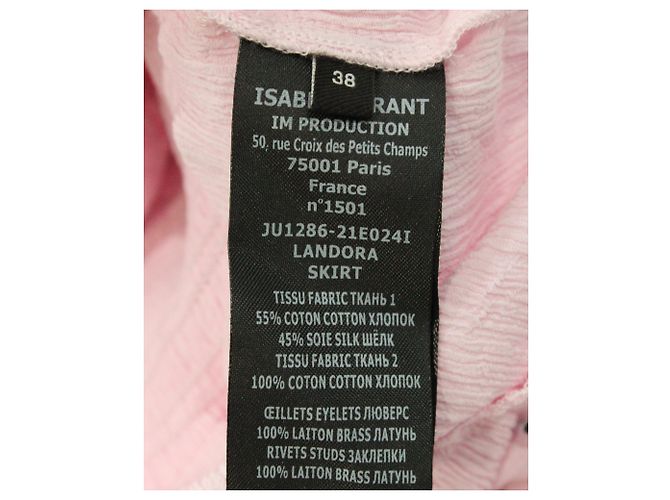 Conjunto Saia e Top Ilhós Isabel Marant em Algodão Rosa - vista 7