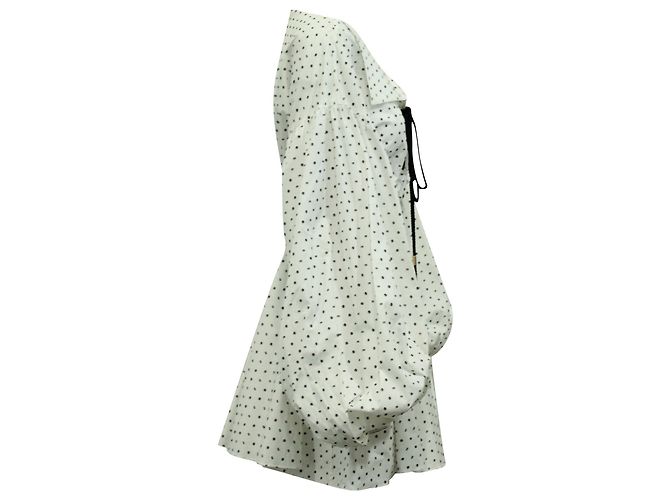 Autre Marque Minivestido estampado Olympia de algodón blanco de Caroline Constas - vista 2