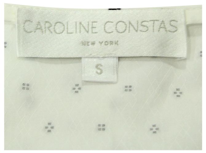 Autre Marque Minivestido estampado Olympia de algodón blanco de Caroline Constas - vista 4