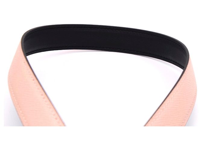 Hermès Constance H Gürtel aus reversiblem Leder Rosa Schwarz 24mm Größe 80 Pink - Ansicht 7