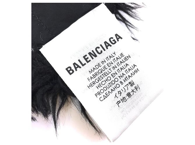 Day Sciarpa Balenciaga Oversize in finta pelliccia con logo nero rosa - vista 11