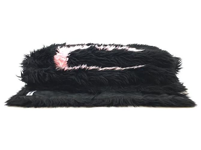 Day Sciarpa Balenciaga Oversize in finta pelliccia con logo nero rosa - vista 14