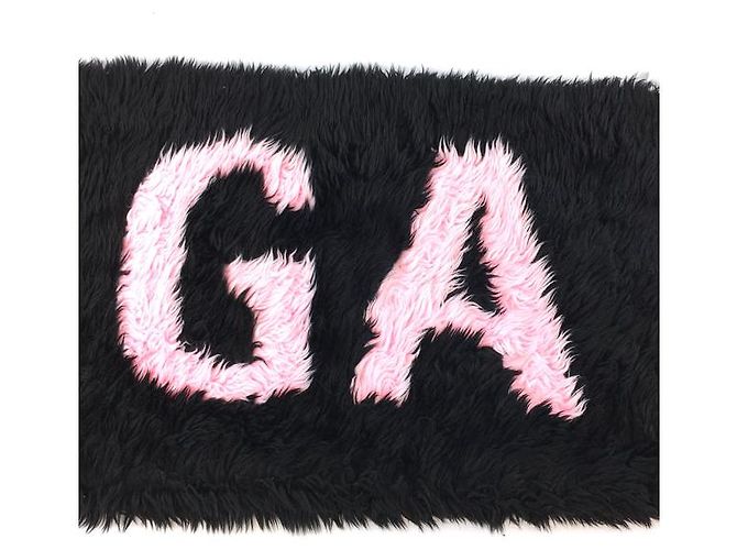 Day Sciarpa Balenciaga Oversize in finta pelliccia con logo nero rosa - vista 4
