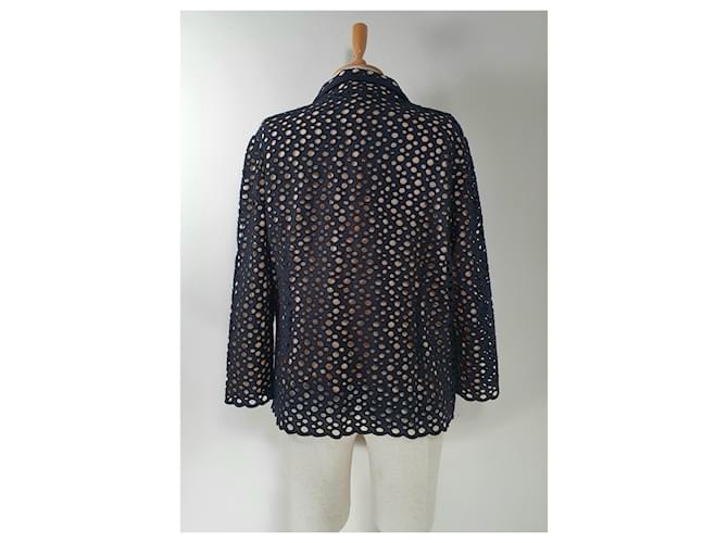 Blazer Jaeger Nero in Seta e Cotone - vista 4