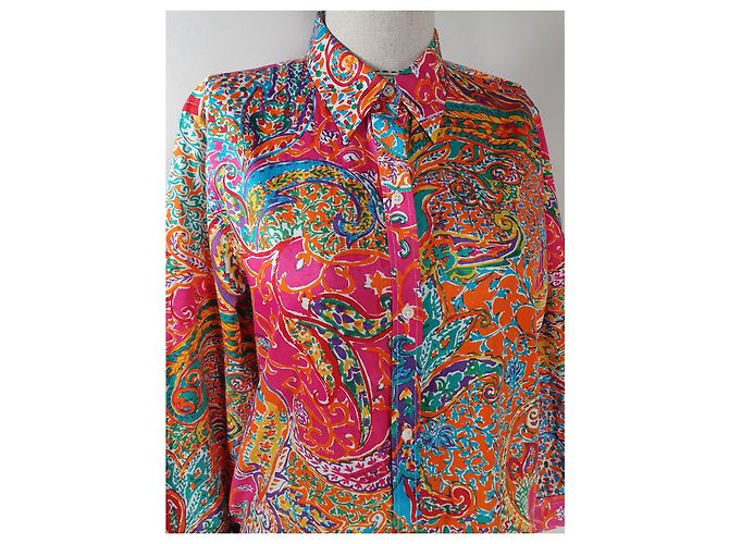 Ralph Lauren Top Camicia in cotone multicolore XL - vista 2