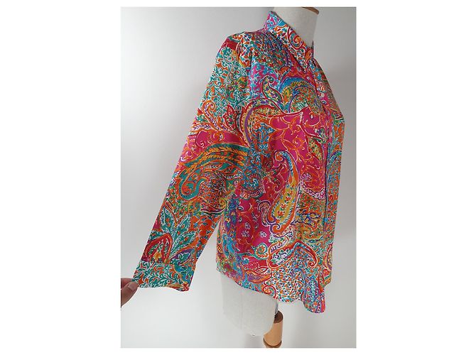 Ralph Lauren Top Camicia in cotone multicolore XL - vista 3
