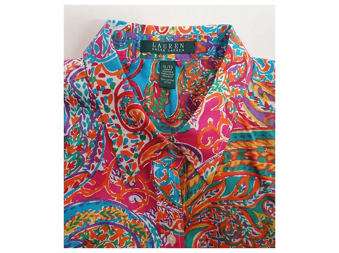 Ralph Lauren Top Camicia in cotone multicolore XL - vista 6