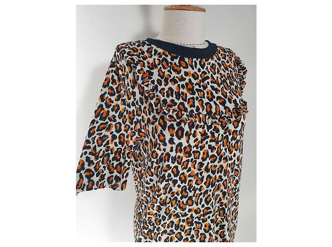 Top Baum und Pferdgarten estampado leopardo viscosa Multicolor Estampado de leopardo - vista 2