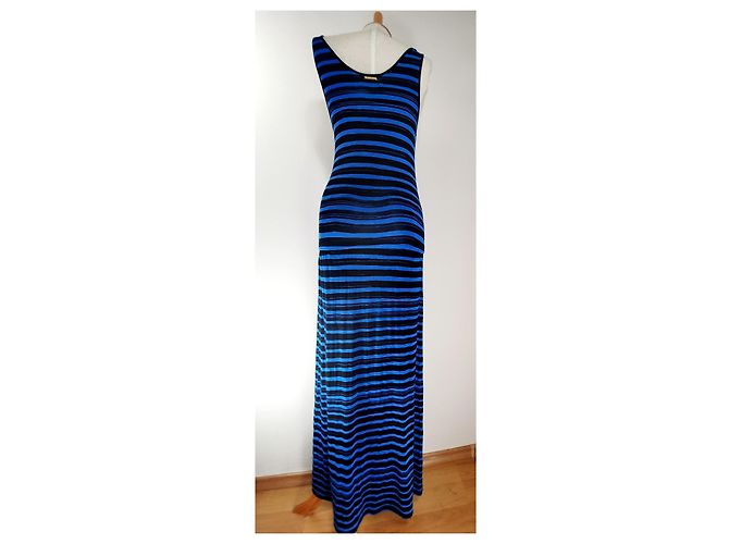 Michael Kors Maxikleid Blau Schwarz - Ansicht 4