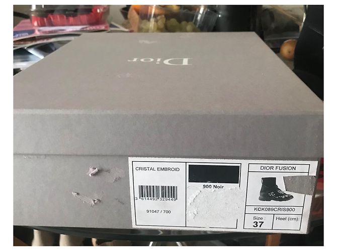 Dior Fusion Sneaker Schwarz mit Kristallen Größe 37 - Ansicht 10