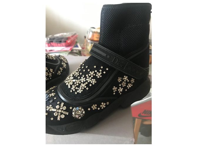 Dior Fusion Sneaker Schwarz mit Kristallen Größe 37 - Ansicht 5