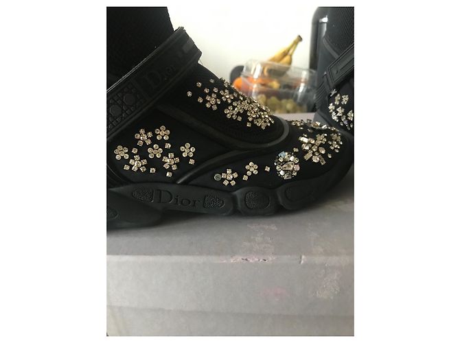 Dior Fusion Sneaker Schwarz mit Kristallen Größe 37 - Ansicht 7