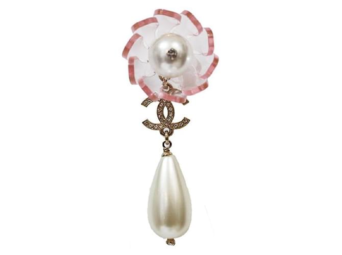 Chanel Aretes Rosa Crudo Gold hardware - vista 2