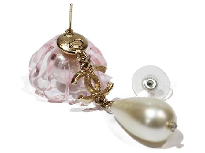 Chanel Aretes Rosa Crudo Gold hardware - vista 3