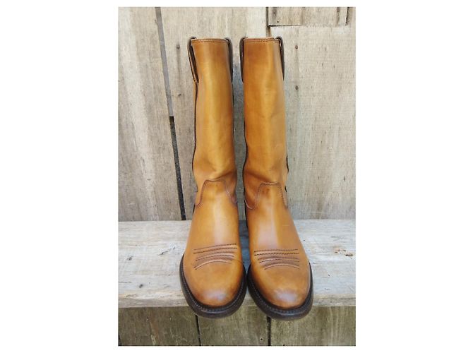 Botas Western Gucci de cuero marrón claro 37,5 FR - vista 5