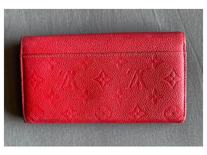 Louis Vuitton Sarah Geldbörse Rotes Empreinte Leder - Ansicht 2