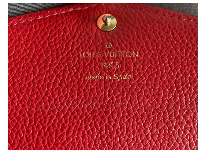 Louis Vuitton Sarah Geldbörse Rotes Empreinte Leder - Ansicht 3