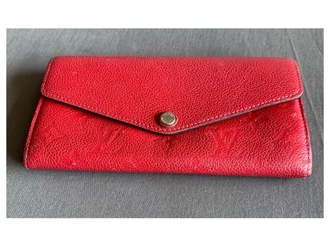 Louis Vuitton Sarah Geldbörse Rotes Empreinte Leder - Ansicht 5