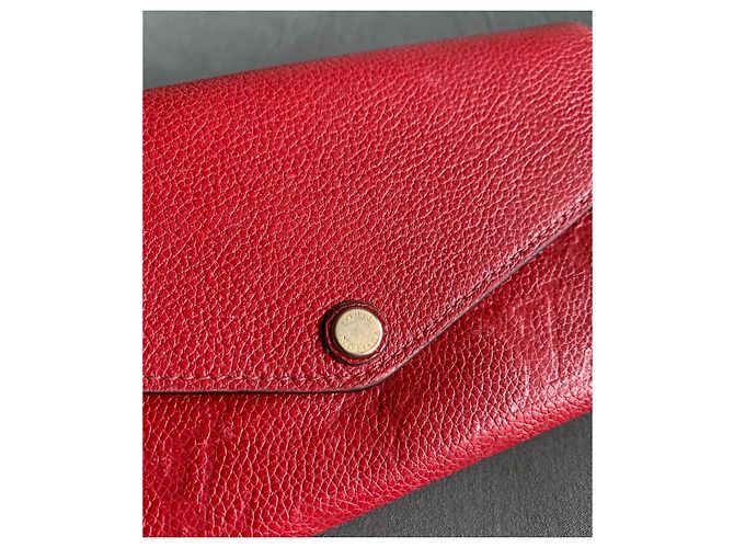 Louis Vuitton Sarah Geldbörse Rotes Empreinte Leder - Ansicht 6