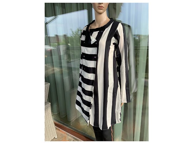 Camiseta Bitte Kai Rand de algodón Negro Blanco - vista 2