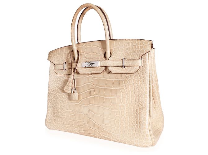 Hermès Hermes Poussiere Matt Alligator Birkin 35 PHW Fleisch - Ansicht 7