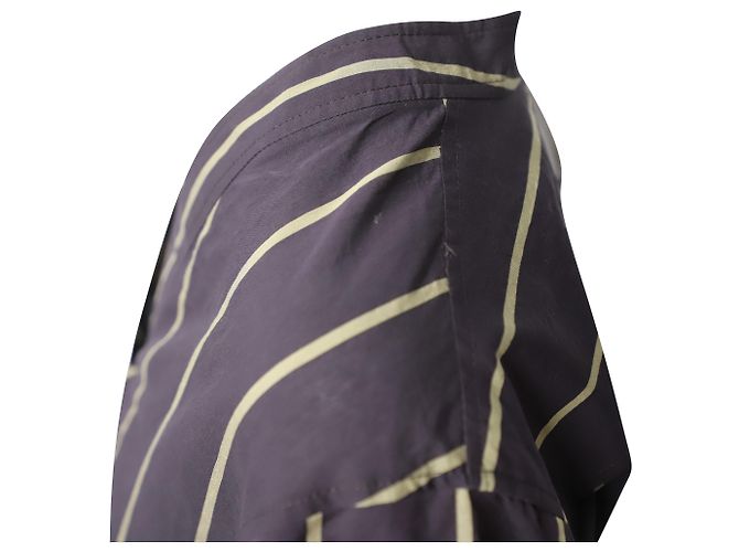 Abito a vestaglia a righe Joseph Janis in cotone marrone - vista 10