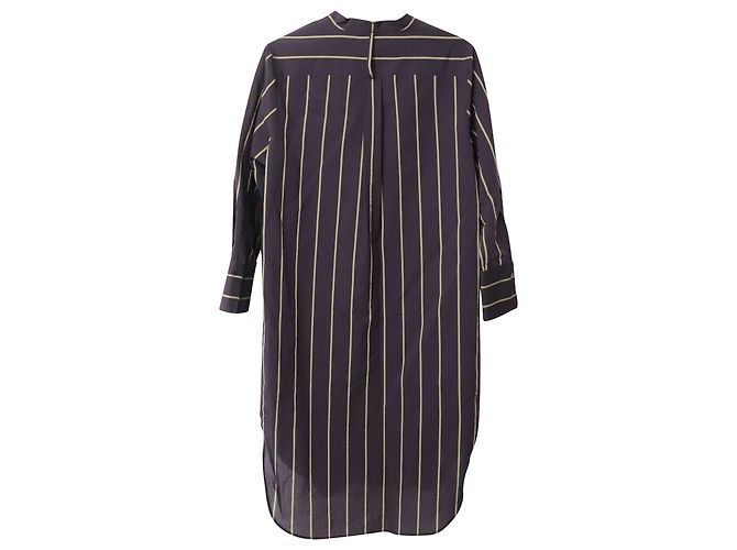 Abito a vestaglia a righe Joseph Janis in cotone marrone - vista 4