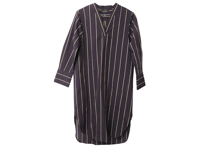 Abito a vestaglia a righe Joseph Janis in cotone marrone - vista 5