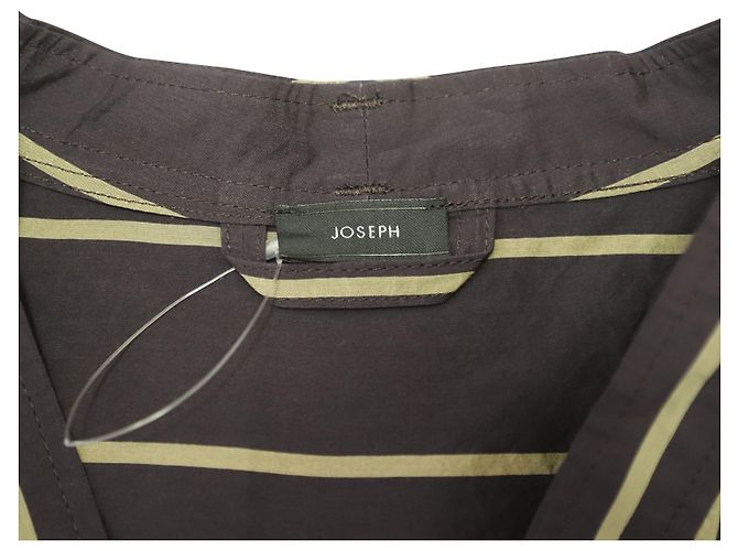 Abito a vestaglia a righe Joseph Janis in cotone marrone - vista 7