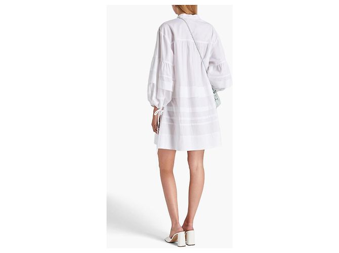 Victoria Beckham Mini Hemdkleid aus Bio-Baumwollpopeline Weiß - Ansicht 6