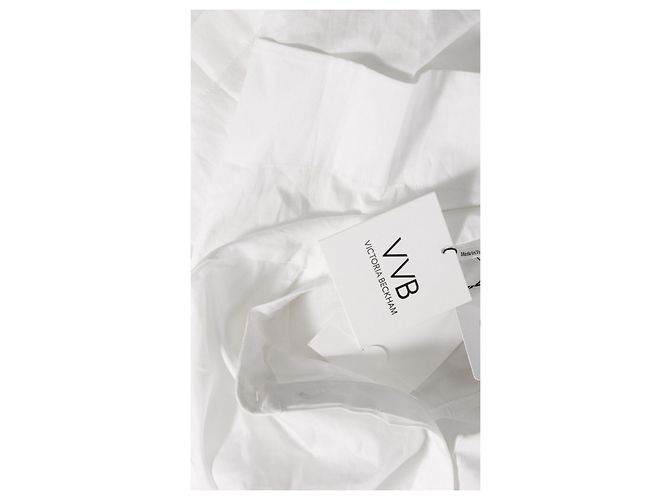 Victoria Beckham Mini Hemdkleid aus Bio-Baumwollpopeline Weiß - Ansicht 7