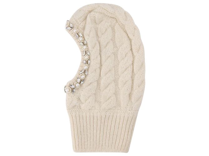 Simone Rocha Elfenbein Perlen Balaclava - Ansicht 2