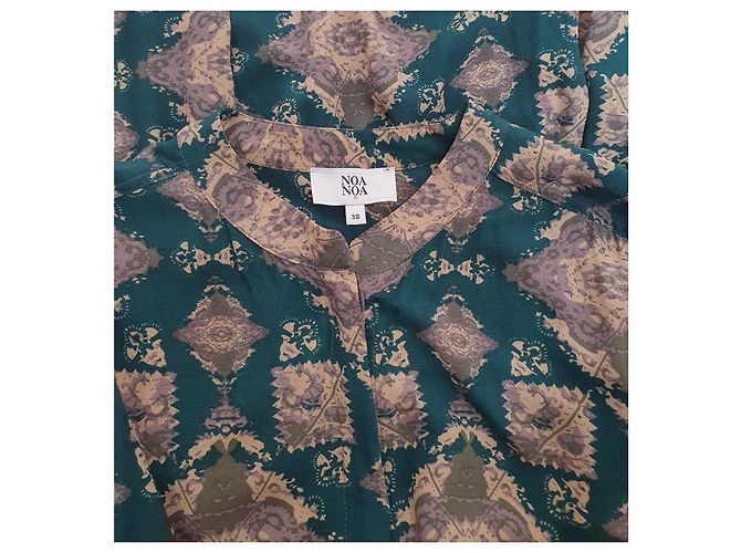 Vestido Noa Noa Verde de Viscosa Talla 38 Multicolor - vista 4