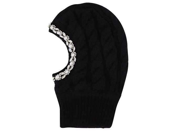 Simone Rocha Balaclava de contas pretas - vista 2